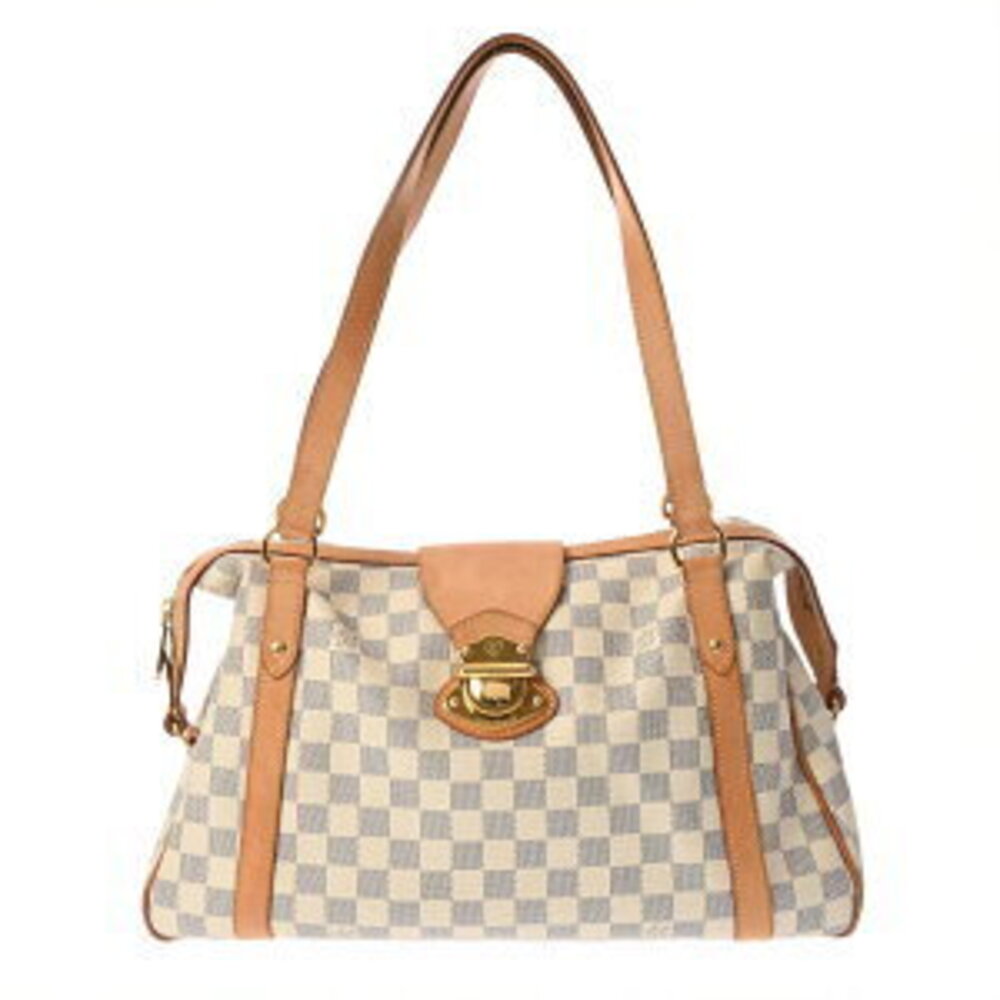 Louis Vuitton Damier Azur White Stresa White Canvas Shoulder Bag